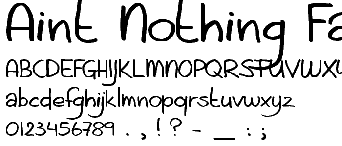 Aint Nothing Fancy Expanded Regular font